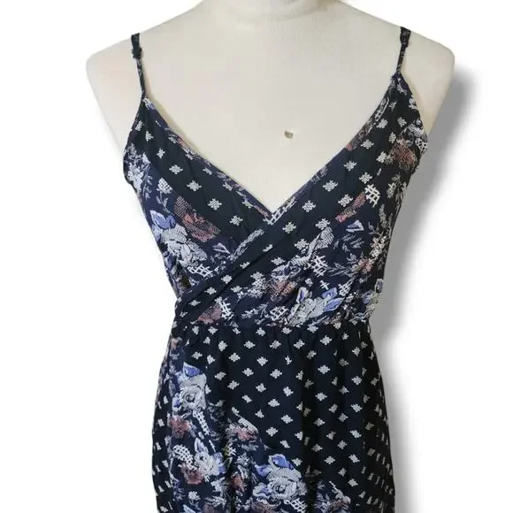 Tobi Floral Patchwork Bohemian Strappy Maxi Dress - Picture 4 of 4